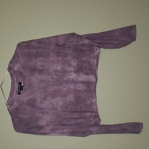NWOT purple tie dyed crop top